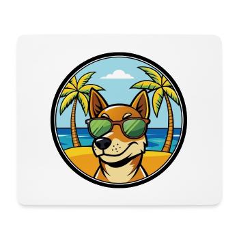 Serbischer dreifarbiger Laufhund Rasse Cartoon Strand - Mousepad (Querformat) - Weiß - Vorne