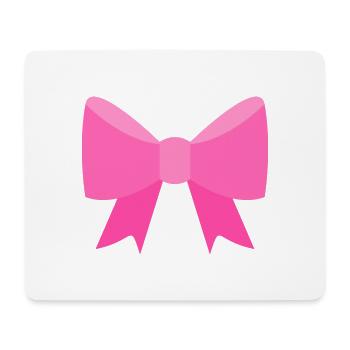 Schleife Dekoration Ornament Elegant Rosa - Mousepad (Querformat) - Weiß - Vorne