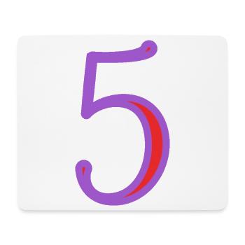 5. 5 ANS. 5e ANNIVERSAIRE. ANNIVERSAIRE 5 ANS - Tapis de souris (format paysage) - blanc - Devant