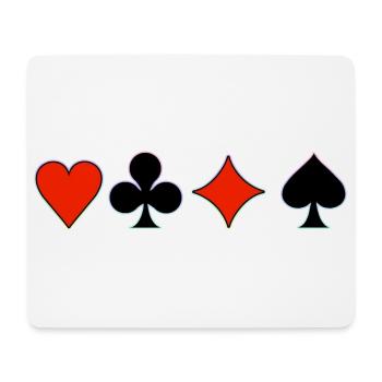 Las Vegas Cards with glowing Outline - Mousepad (Querformat) - Weiß - Vorne