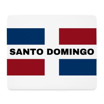 Ville de Saint-Domingue en République dominicaine Drapeau - Tapis de souris (format paysage) - blanc - Devant