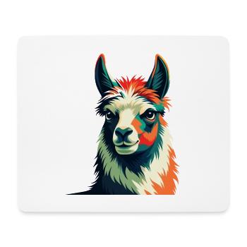 Lama Zeichentrickfigur Buntes Haustier Tier - Mousepad (Querformat) - Weiß - Vorne