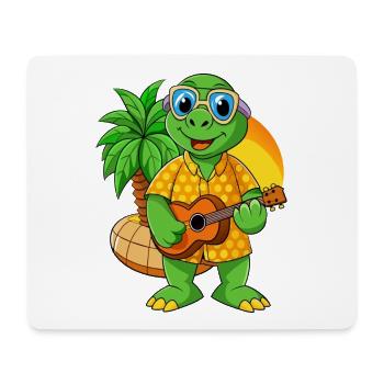 Funny Turtle Summer Beach Sunglasses Hawaiian - Mouse Pad (horizontal) - white - Front