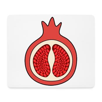Granatapfel Apfel Frucht rot rote Früchte vegan - Mousepad (Querformat) - Weiß - Vorne