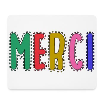 MERCI. MAÎTRESSE. MAÎTRE. MERCI MAÎTRESSE - Tapis de souris (format paysage) - blanc - Devant