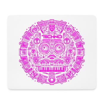 Techno Music Logo - Mouse Pad (horizontal) - white - Front