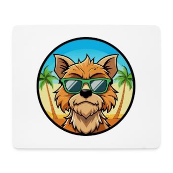 Griffon Bruxellois Hunderasse Cartoon Sonnenbrille - Mousepad (Querformat) - Weiß - Vorne