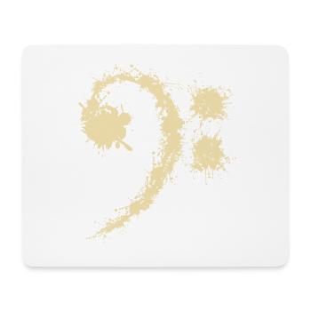Bass Clef Vintage - Lustiges Musikliebhabergeschenk - Mousepad (Querformat) - Weiß - Vorne