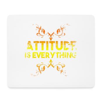 Attitude Is Everything - Mousepad (Querformat) - Weiß - Vorne