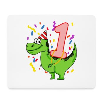 Dinosaurier Geburtstag 1 Jahre alt - Mousepad (Querformat) - Weiß - Vorne