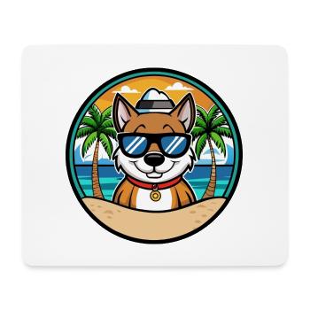Cao De Seo Miguel Hunderasse Cartoon Strand - Mousepad (Querformat) - Weiß - Vorne