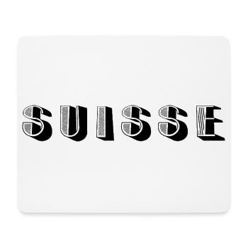 SUISSE. HUMOUR. PAYS. DRAPEAU. GENEVE. LAUSANNE - Tapis de souris (format paysage) - blanc - Devant