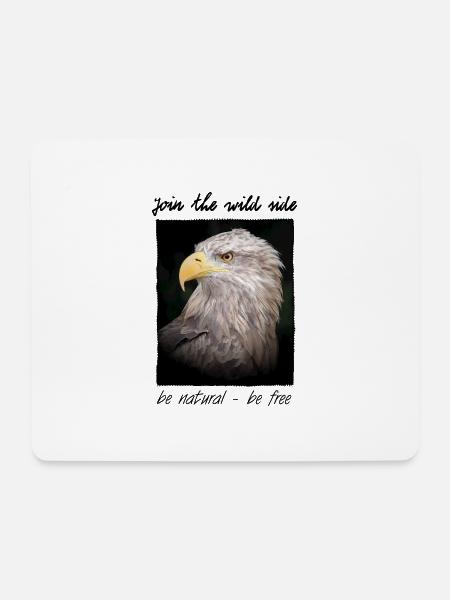 Steinadler - Join the wild side - Fotoprint - Mousepad (Querformat) - Weiß