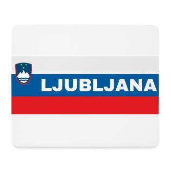 Ljubljana City dans le drapeau slovène - Tapis de souris (format paysage) - blanc - Devant