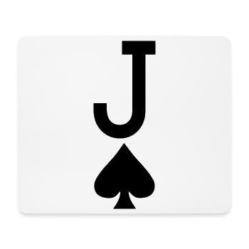 Carte à jouer au poker - Jack of Spades / Jokers - Tapis de souris (format paysage) - blanc - Devant