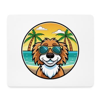 Stabyhoun Dog Breed Cartoon Sunglasses Beach - Mouse Pad (horizontal) - white - Front