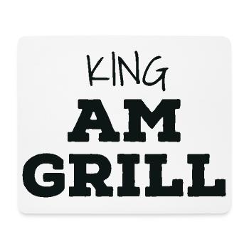 King au grill - Tapis de souris (format paysage) - blanc - Devant
