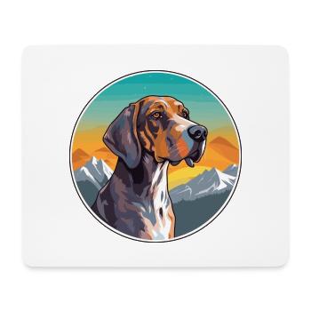 Plott Hund Hund Rasse Cartoon Kawaii Aquarell - Mousepad (Querformat) - Weiß - Vorne