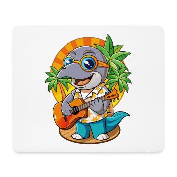Lunettes de soleil de plage d’été de dessin animé de dauphin drôle - Tapis de souris (format paysage) - blanc - Devant