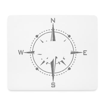 Compass with polar bear | Nordland - Mouse Pad (horizontal) - white - Front