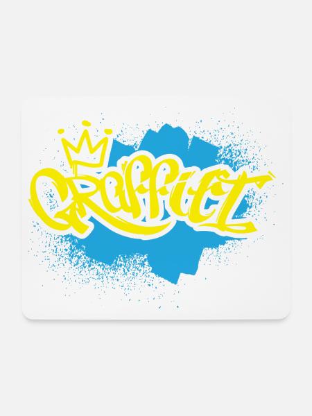 Grafitti Kind Sprayer - Mousepad (Querformat) - Weiß