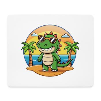 Krokodil Lustige Cartoon Sommer Strand Sonnenbrille - Mousepad (Querformat) - Weiß - Vorne
