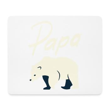 Papa ours - Mousepad (Querformat) - Weiß - Vorne