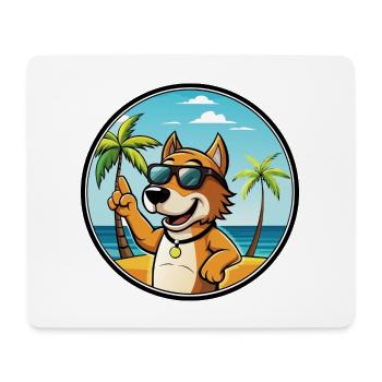 Auvergne Vorstehhund Rasse Cartoon Sonnenbrille Strand - Mousepad (Querformat) - Weiß - Vorne