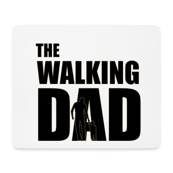 Der wandelnde Papa (schwarz) Kontur Gold - Mousepad (Querformat) - Weiß - Vorne