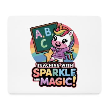 Teaching With Sparkle And Magic! - Mouse Pad (horizontal) - white - Front