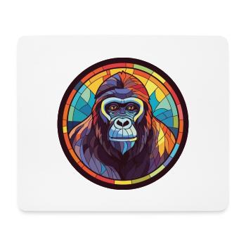 Gorilla bunte Aquarell-Tierillustration - Mousepad (Querformat) - Weiß - Vorne