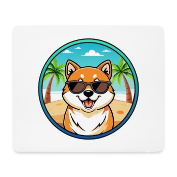 Shih Poo Hunderasse Cartoon Sonnenbrille Strand - Mousepad (Querformat) - Weiß - Vorne