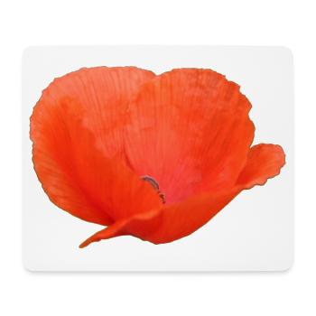 Mohnblume Mohn Klatschmohn - Mousepad (Querformat) - Weiß - Vorne