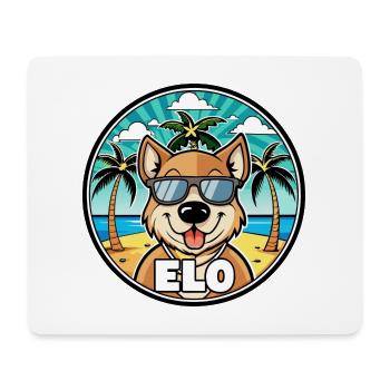 Längerer Spitzname Hund Rasse Cartoon Sonnenbrille Strand - Mousepad (Querformat) - Weiß - Vorne