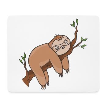 Faultier - Mousepad (Querformat) - Weiß - Vorne