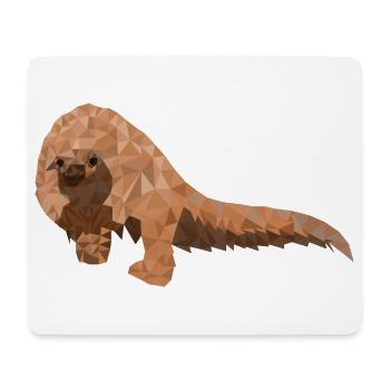 Pangolin Schuppentier bedrohte Tierart Pholidota - Mousepad (Querformat) - Weiß - Vorne