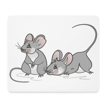 Mouse mouse children women birthday - Mouse Pad (horizontal) - white - Front