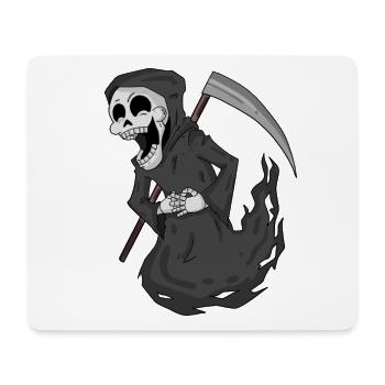 Sensenmann lacht lustig - Mousepad (Querformat) - Weiß - Vorne
