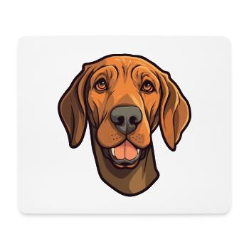 Plott Hund Hund Rasse Cartoon Kawaii Illustration - Mousepad (Querformat) - Weiß - Vorne
