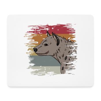 Hyäne - Mousepad (Querformat) - Weiß - Vorne