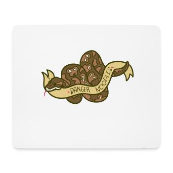Lauernde Python Schlangenfreund - Mousepad (Querformat) - Weiß - Vorne