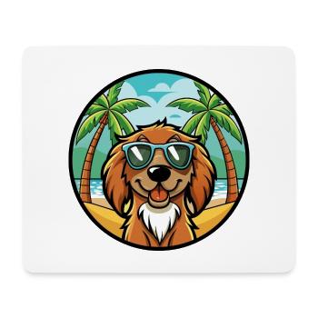 Boykin Spaniel Hunderasse Cartoon Sonnenbrille Strand - Mousepad (Querformat) - Weiß - Vorne