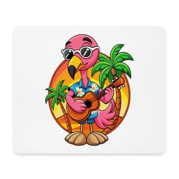 Lustige Flamingo Sommer Strand Sonnenbrille Hawaiianisch - Mousepad (Querformat) - Weiß - Vorne