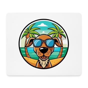 Hannover Laufhund Hunderasse Cartoon Sonnenbrille Strand - Mousepad (Querformat) - Weiß - Vorne