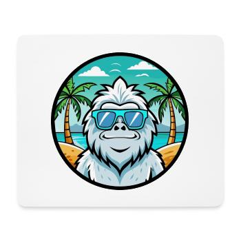Yeti Lustige Cartoon Sommer Strand Sonnenbrille Aufkleber - Mousepad (Querformat) - Weiß - Vorne