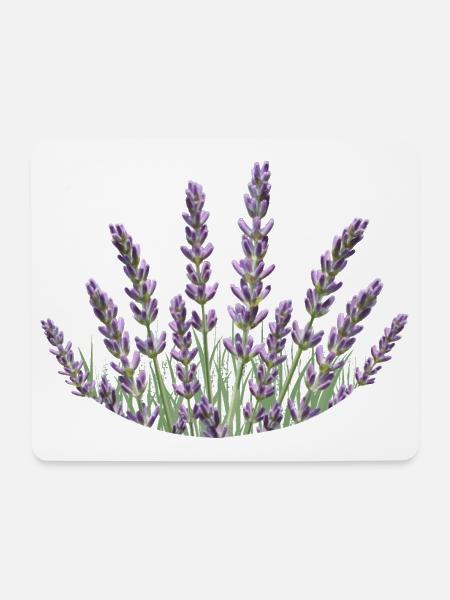 Lavendelhalme Lavendel - Mousepad (Querformat) - Weiß