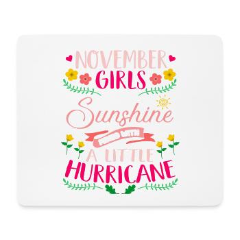 November Girls Sunshine Birthday Bday Geburtstag - Mousepad (Querformat) - Weiß - Vorne