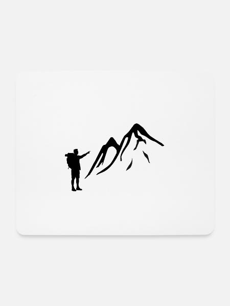 Trekking - Mousepad (Querformat) - Weiß