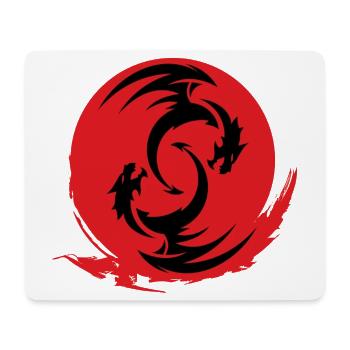 Red Dragon Circle - Mouse Pad (horizontal) - white - Front