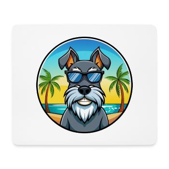 Standard Schnauzer Hunderasse Cartoon Sonnenbrille - Mousepad (Querformat) - Weiß - Vorne